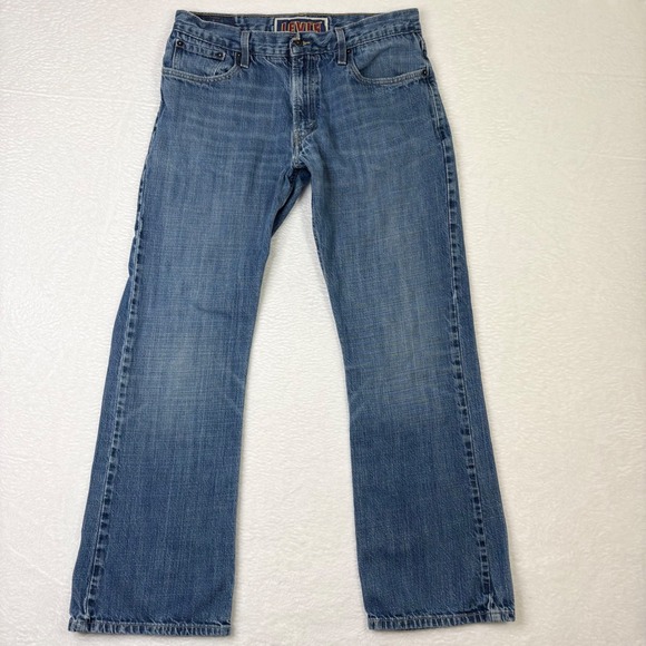 Levis 527 Low Boot Cut Jeans Mens W34 L32 Blue Denim Pants Fits 33x31 - Picture 1 of 10